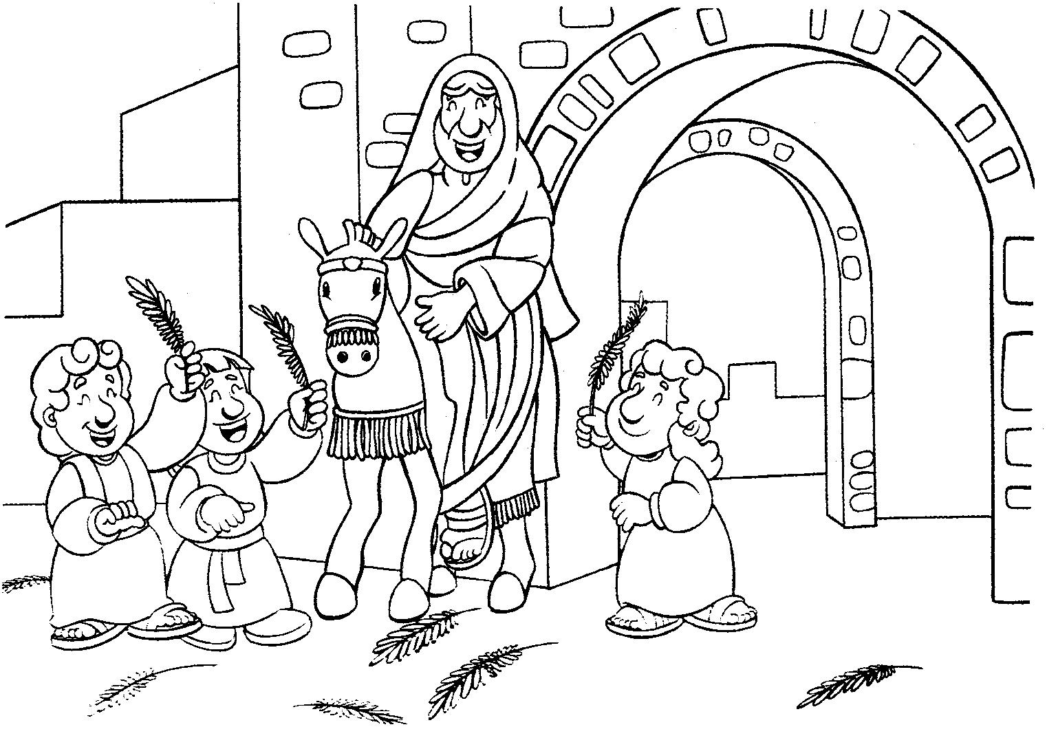 Dessin à colorier: Dimanche des Rameaux (Fêtes et Célébrations) #60324 - Coloriages à Imprimer Gratuits