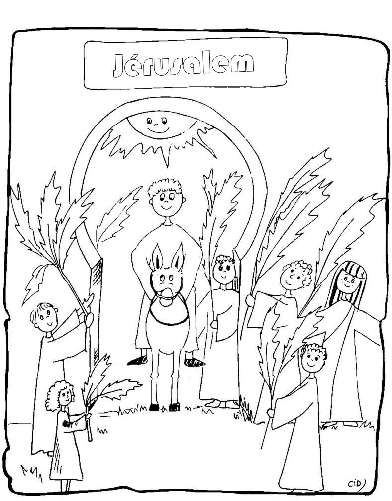 Dessin à colorier: Dimanche des Rameaux (Fêtes et Célébrations) #60345 - Coloriages à Imprimer Gratuits