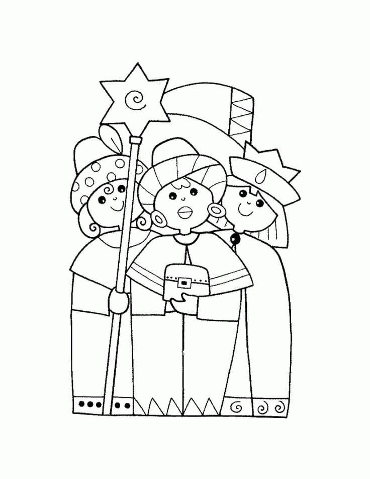 Dessin à colorier Épiphanie #191346 issu de la collection Fêtes et Célébrations, prêt à imprimer