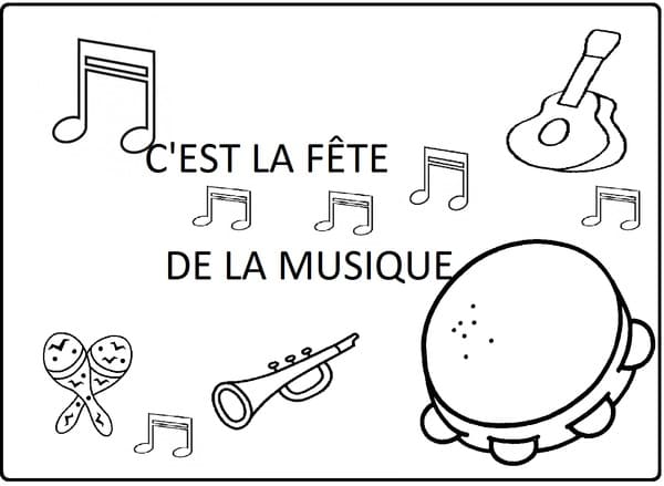 Page de coloriage Fête de la Musique #176355, collection Fêtes et Célébrations, à imprimer et colorier