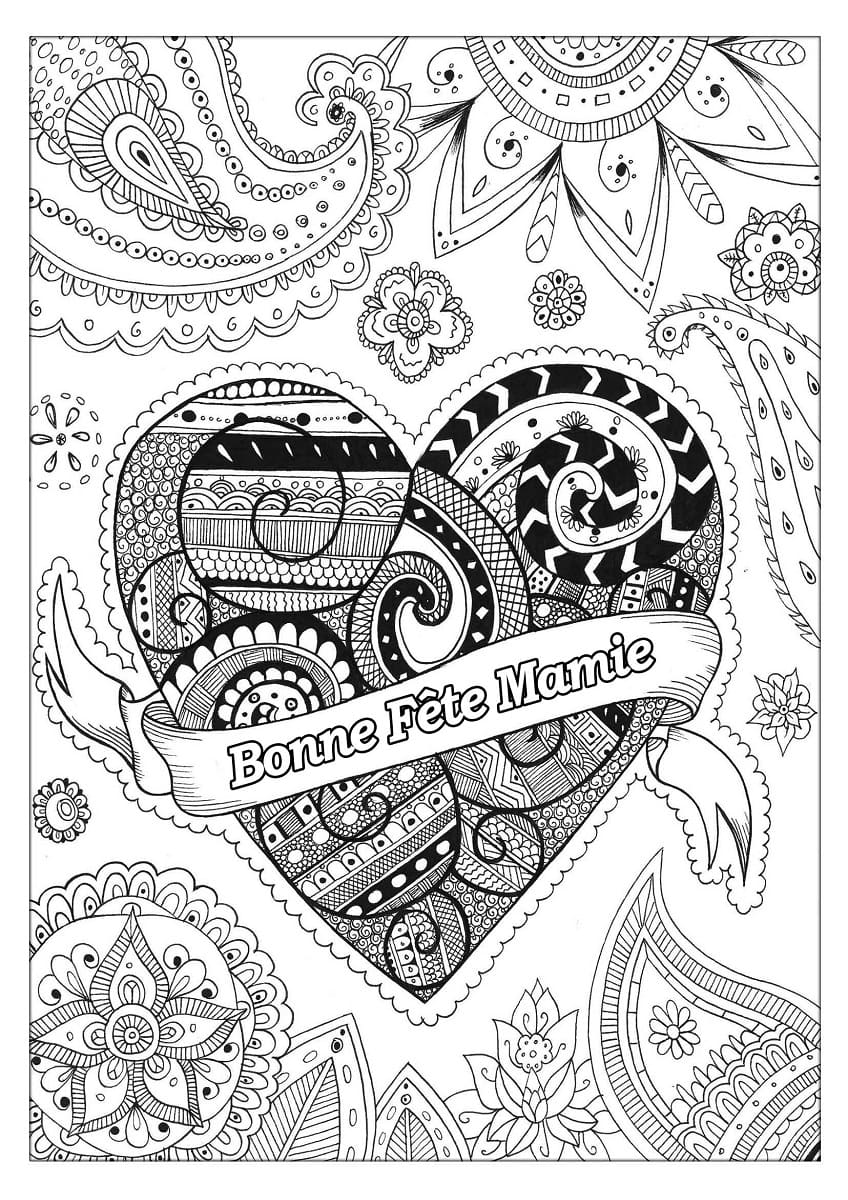 Coloriage gratuit Fete des Grand Mere #192875 de la collection Fêtes et Célébrations à imprimer