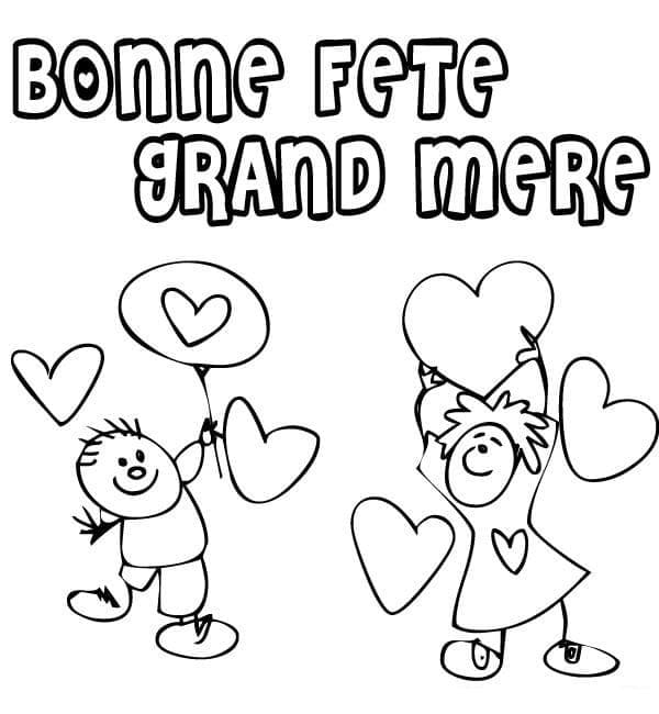 Dessin Fete des Grand Mere #194022 à colorier de la série Fêtes et Célébrations, gratuit à télécharger et imprimer
