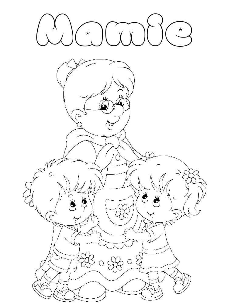 Dessin à colorier: Fete des Grand Mere (Fêtes et Célébrations) #194031 - Coloriages à Imprimer Gratuits