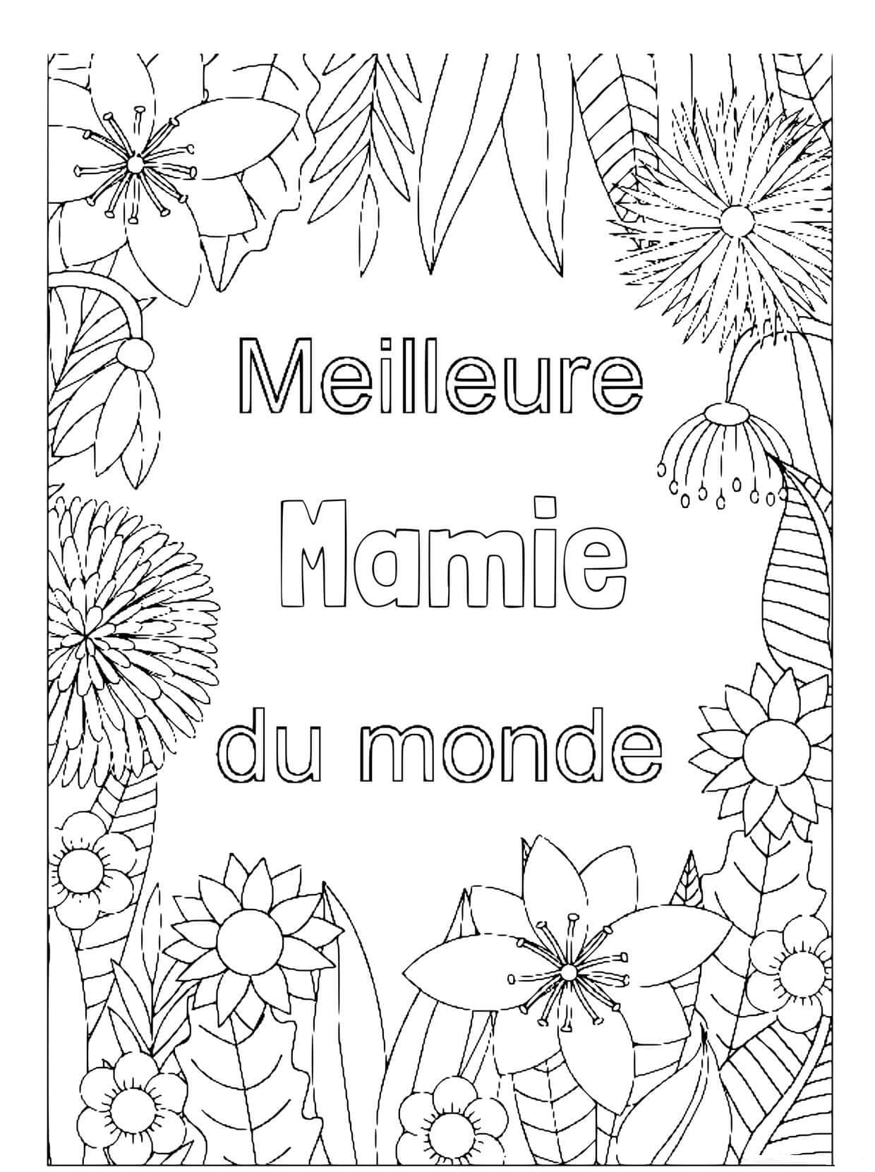 Coloriage gratuit Fete des Grand Mere #194050 de la collection Fêtes et Célébrations à imprimer
