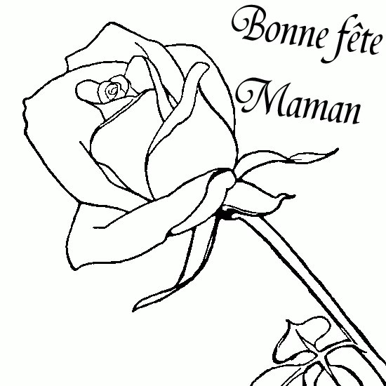 Dessin Fête des Mères #129816 à colorier de la série Fêtes et Célébrations, gratuit à télécharger et imprimer
