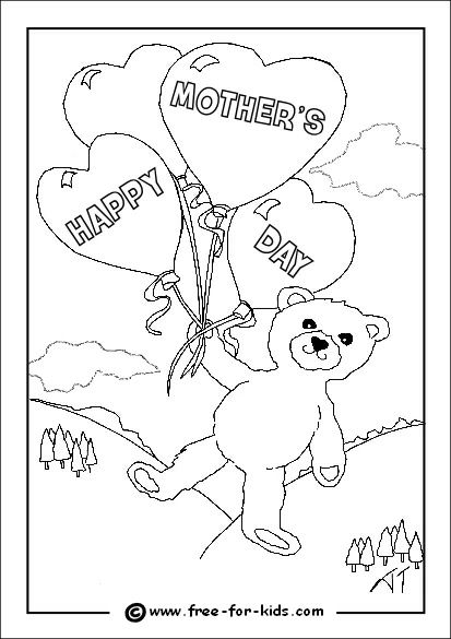 Joli coloriage Fête des Mères #129908 de la collection Fêtes et Célébrations, prêt à imprimer pour petits et grands