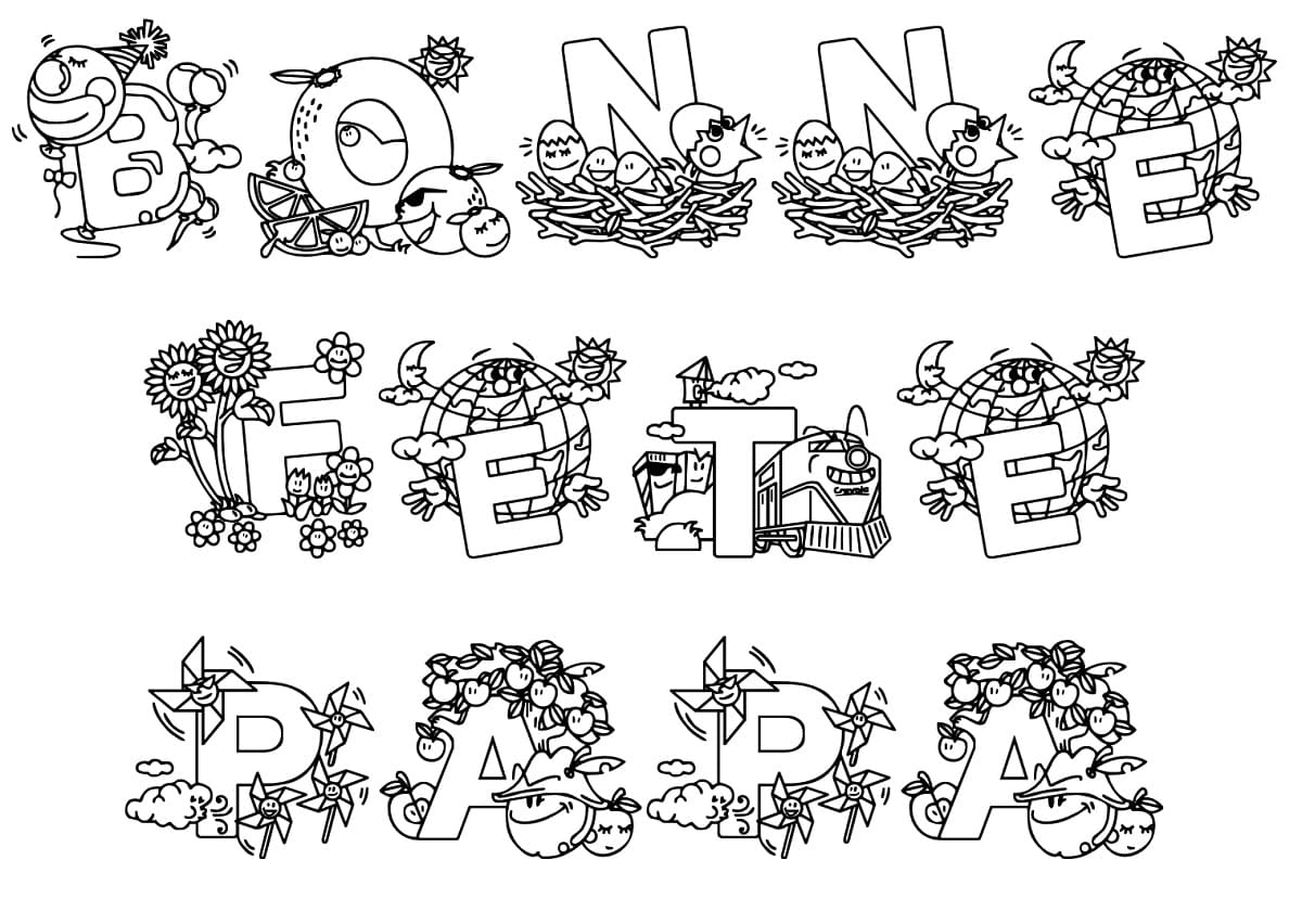 Coloriage gratuit Fête des Pères #191414 de la collection Fêtes et Célébrations à imprimer