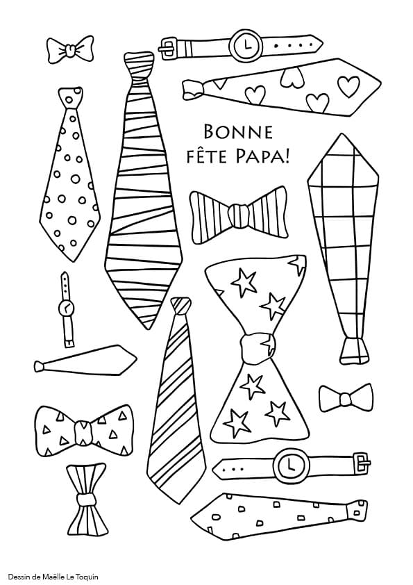 Coloriage gratuit Fête des Pères #191420 de la collection Fêtes et Célébrations à imprimer