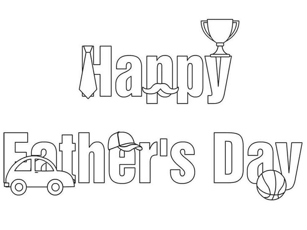 Coloriage gratuit Fête des Pères #201505 de la collection Fêtes et Célébrations à imprimer