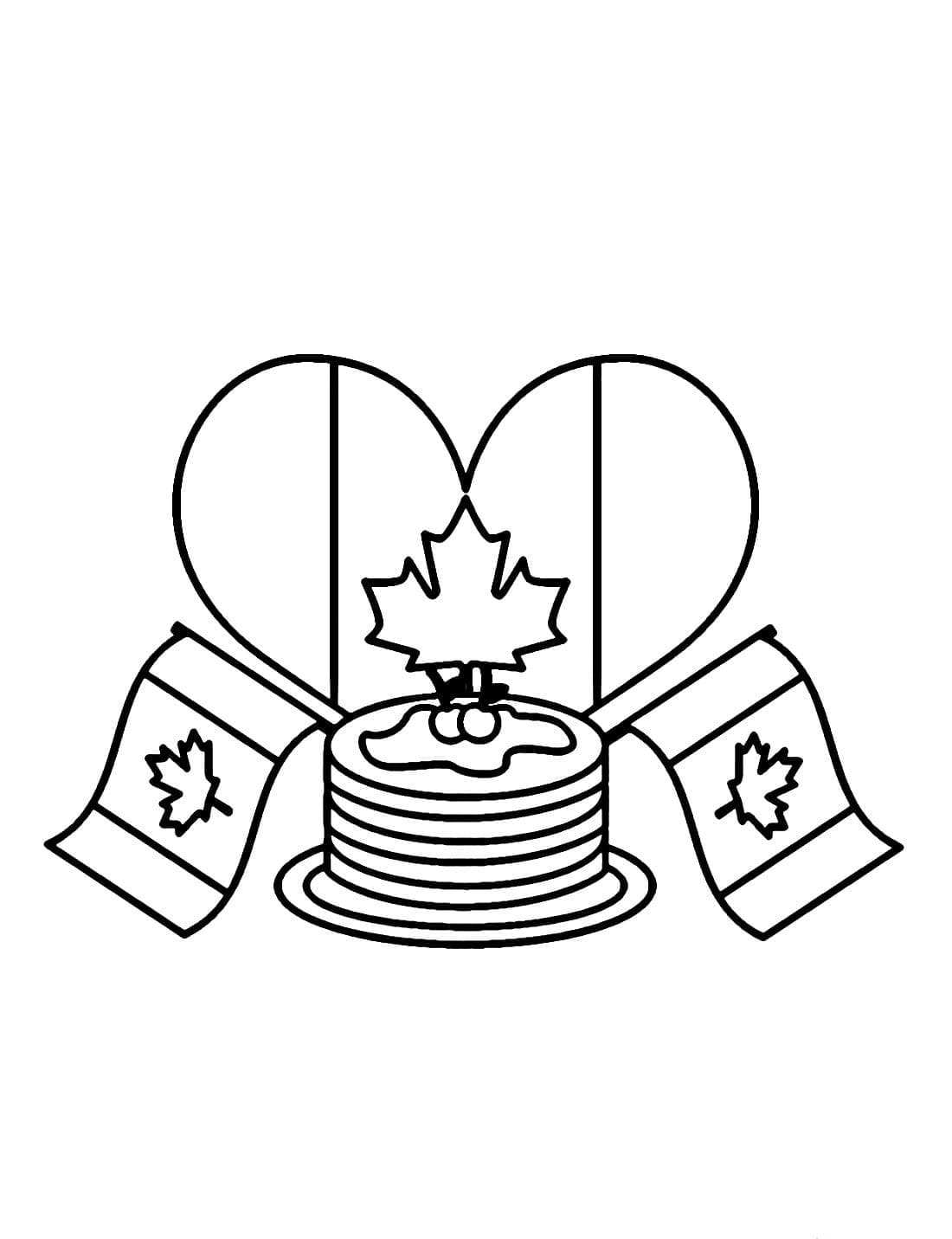 Dessin à colorier Fête du Canada – 1 Juillet #193575 issu de la collection Fêtes et Célébrations, prêt à imprimer