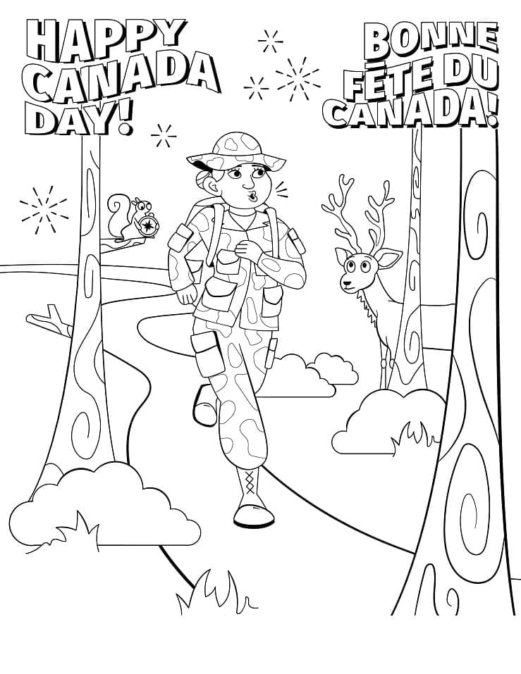 Page de coloriage Fête du Canada – 1 Juillet #193590, collection Fêtes et Célébrations, à imprimer et colorier