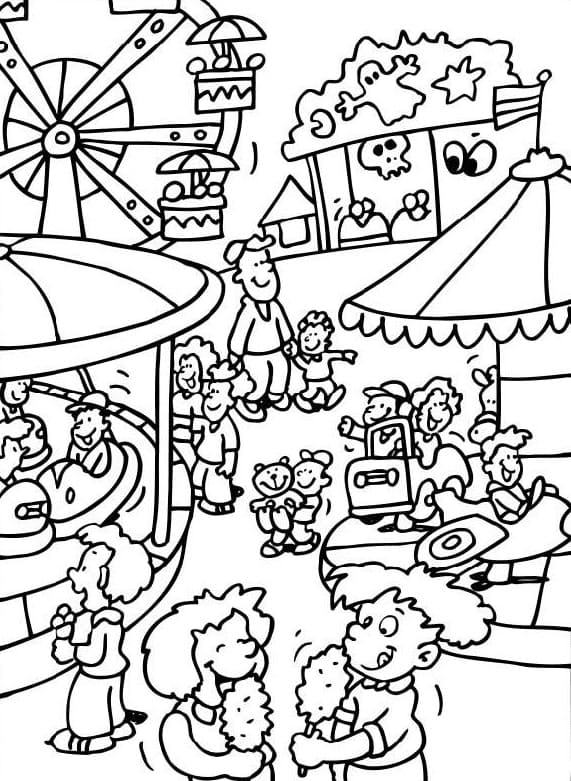 Coloriage gratuit Fête Foraine #193357 de la collection Fêtes et Célébrations à imprimer