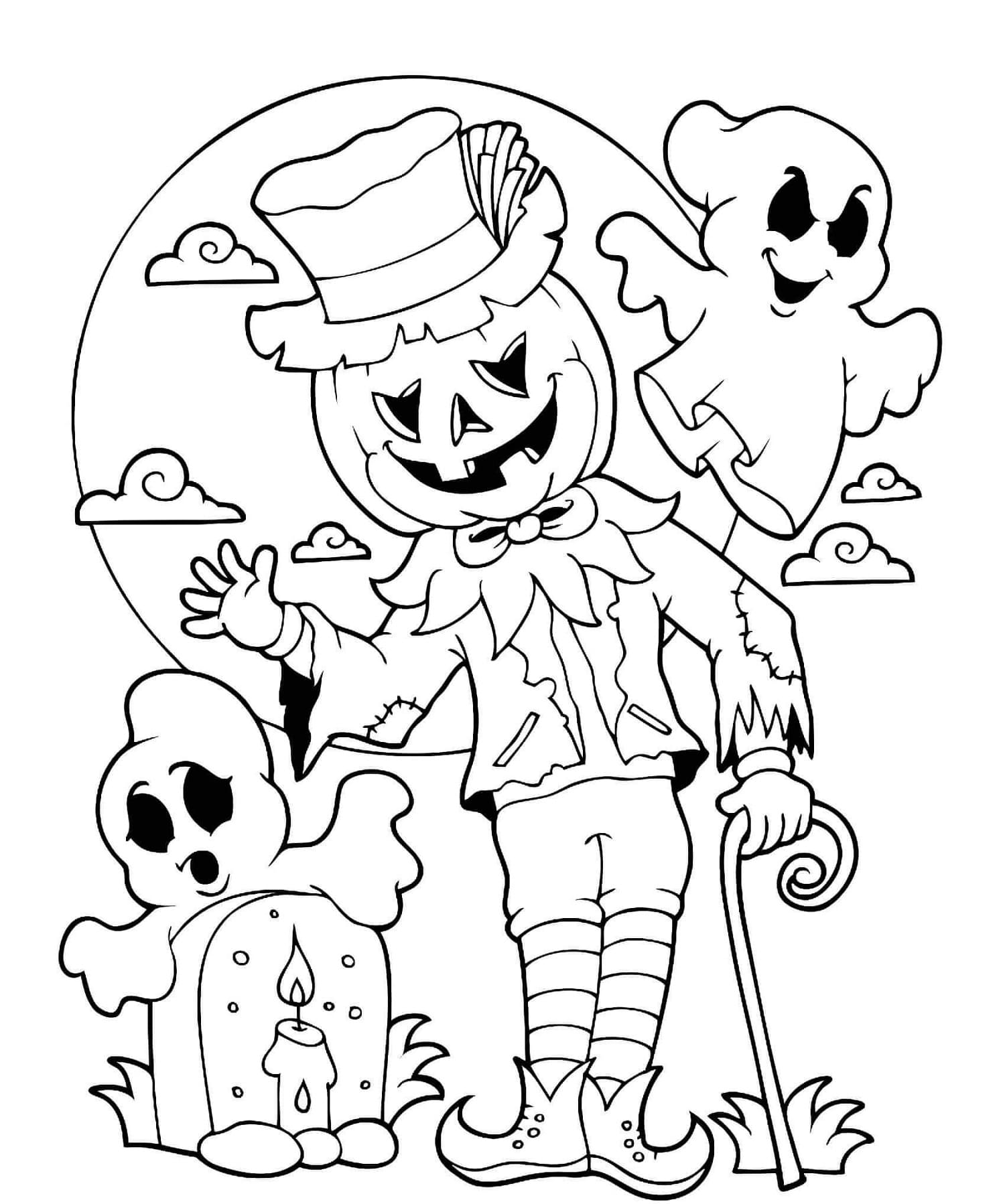 Coloriage gratuit Halloween #216245 de la collection Fêtes et Célébrations à imprimer