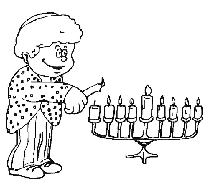 Coloriage gratuit Hanoucca #59620 de la collection Fêtes et Célébrations à imprimer