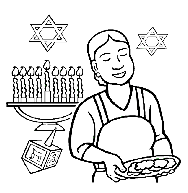 Coloriage gratuit Hanoucca #59660 de la collection Fêtes et Célébrations à imprimer