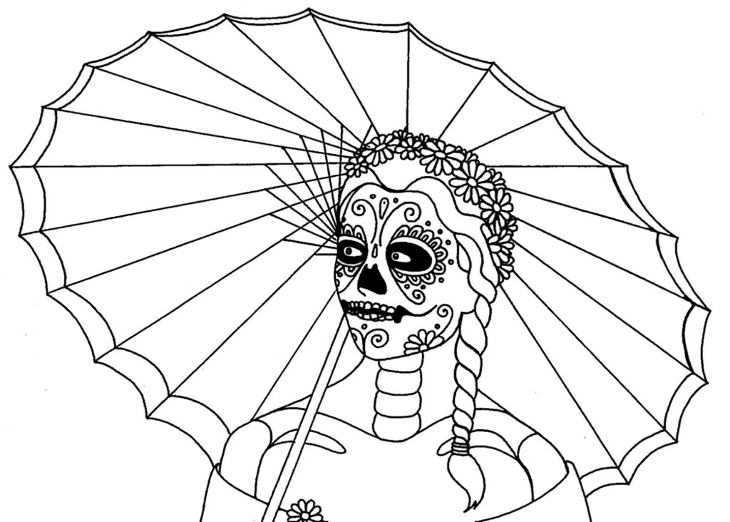Page de coloriage Jour des Morts #60155, collection Fêtes et Célébrations, à imprimer et colorier