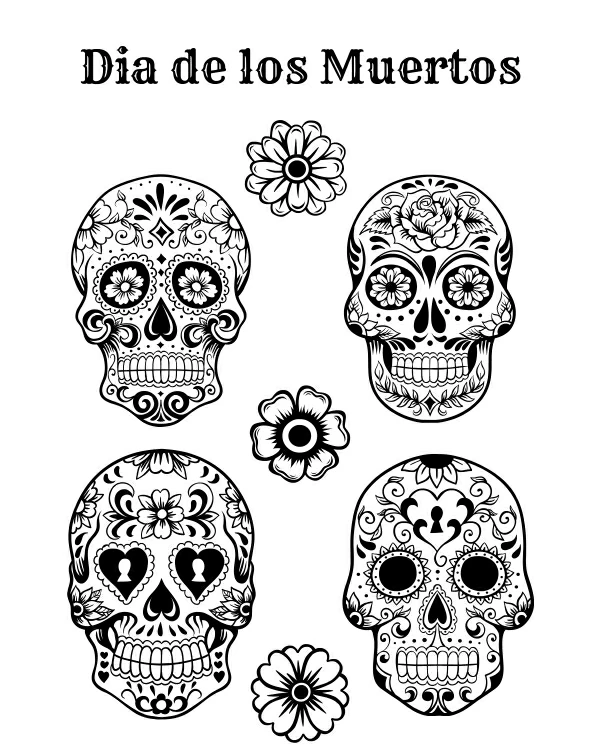 Illustration au trait Jour des Morts #60214 de la collection Fêtes et Célébrations à colorier gratuitement Illustration au trait Jour des Morts #60214 de la collection Fêtes et Célébrations à colorier gratuitement