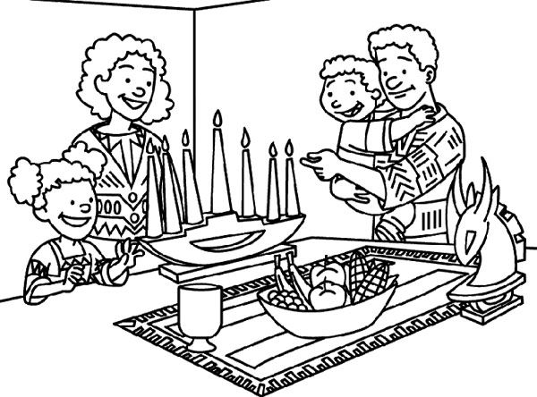 Coloriage gratuit Kwanzaa #60421 de la collection Fêtes et Célébrations à imprimer