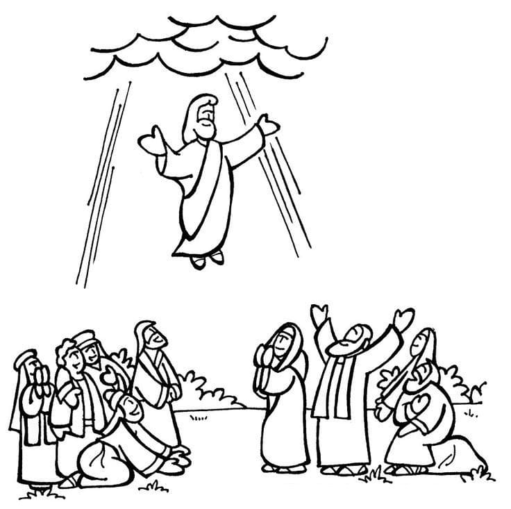 Coloriage gratuit L’Ascension de Jésus #181421 de la collection Fêtes et Célébrations à imprimer
