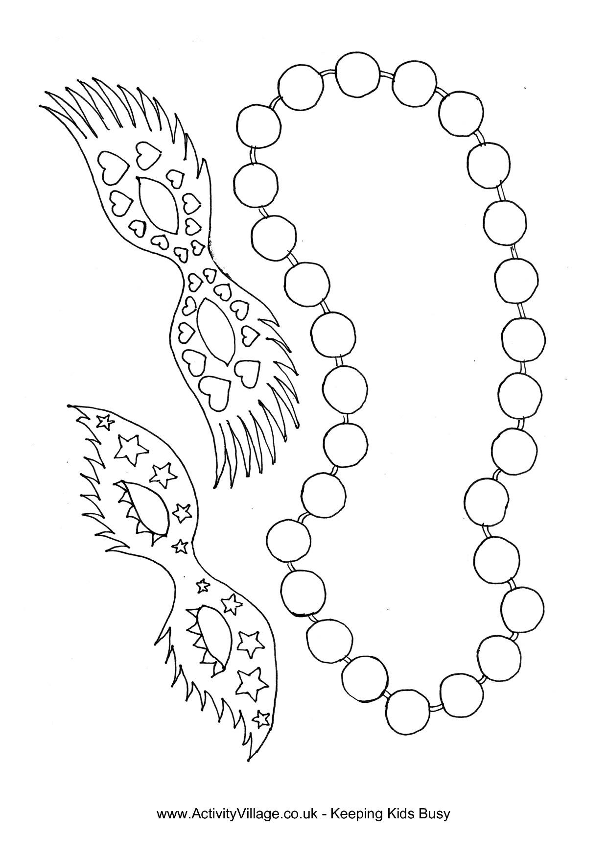 Illustration au trait Mardi Gras #60674 de la collection Fêtes et Célébrations à colorier gratuitement