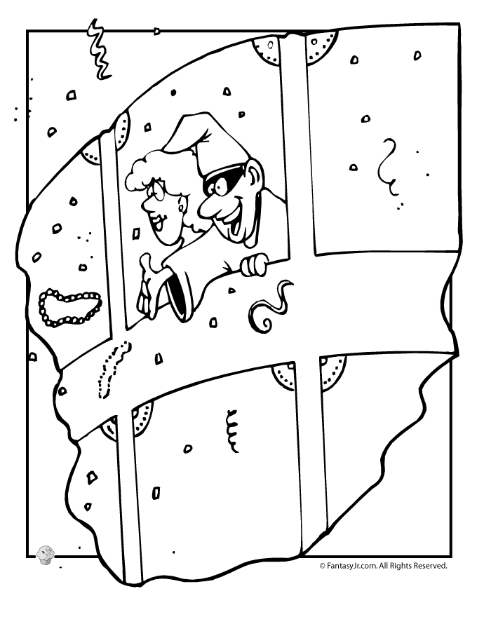 Dessin à colorier Mardi Gras #60730 issu de la collection Fêtes et Célébrations, prêt à imprimer