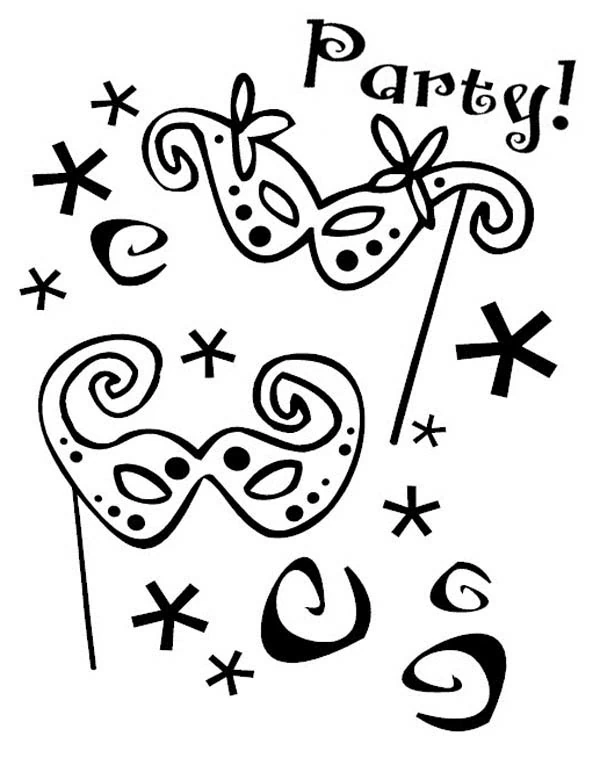 Coloriage Mardi Gras #60739 à imprimer gratuitement, extrait de la collection Fêtes et Célébrations