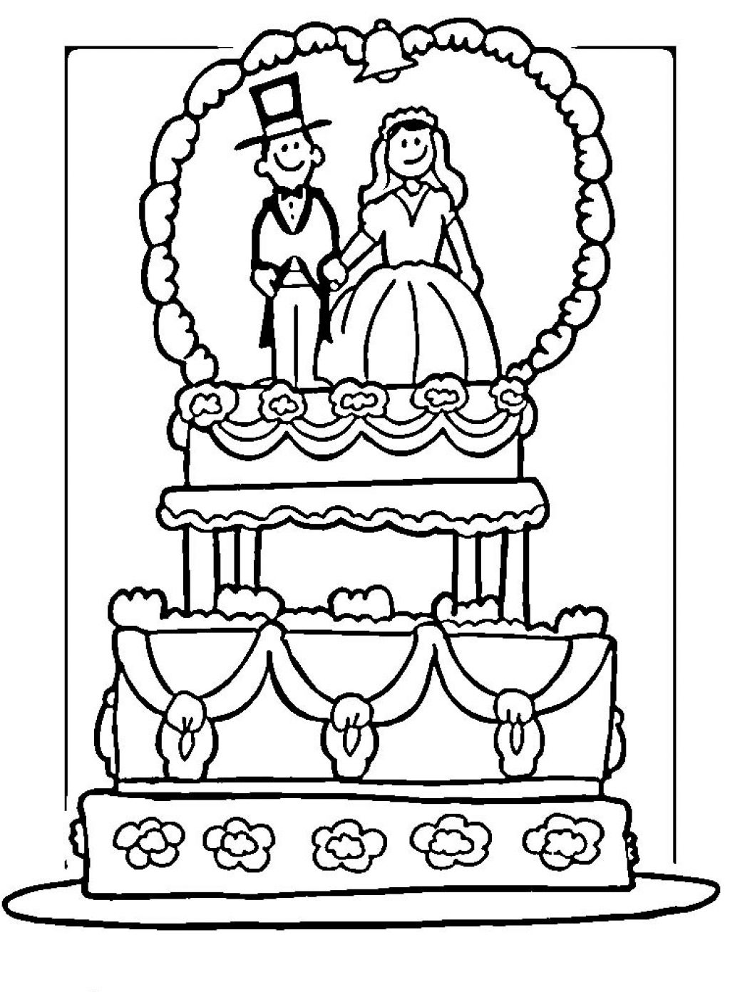 Dessin à colorier: Mariage (Fêtes et Célébrations) #56017 - Coloriages à Imprimer Gratuits