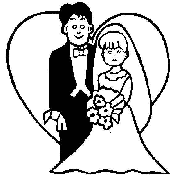 Dessin Mariage #56040 à colorier de la série Fêtes et Célébrations, gratuit à télécharger et imprimer
