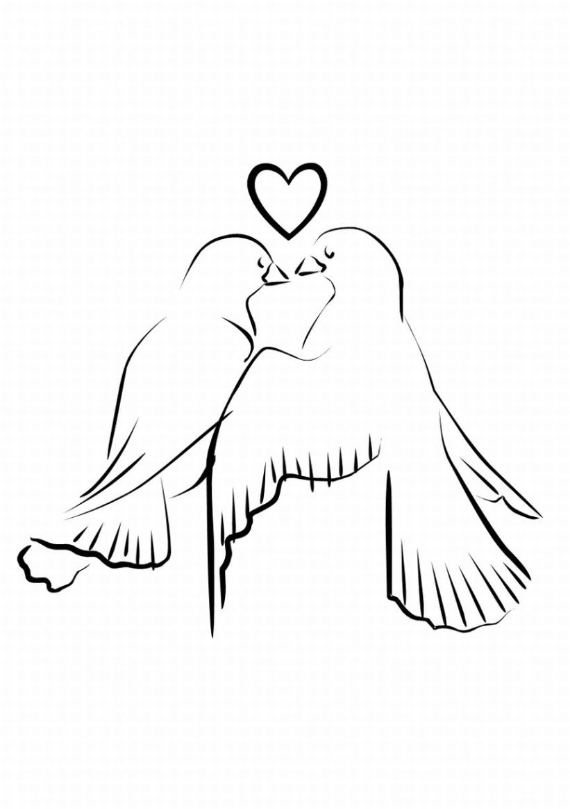 Dessin à colorier: Mariage (Fêtes et Célébrations) #56051 - Coloriages à Imprimer Gratuits
