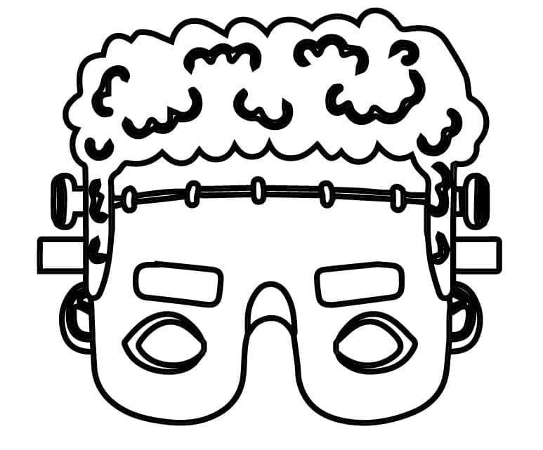 Coloriage gratuit Masque Halloween #216438 de la collection Fêtes et Célébrations à imprimer