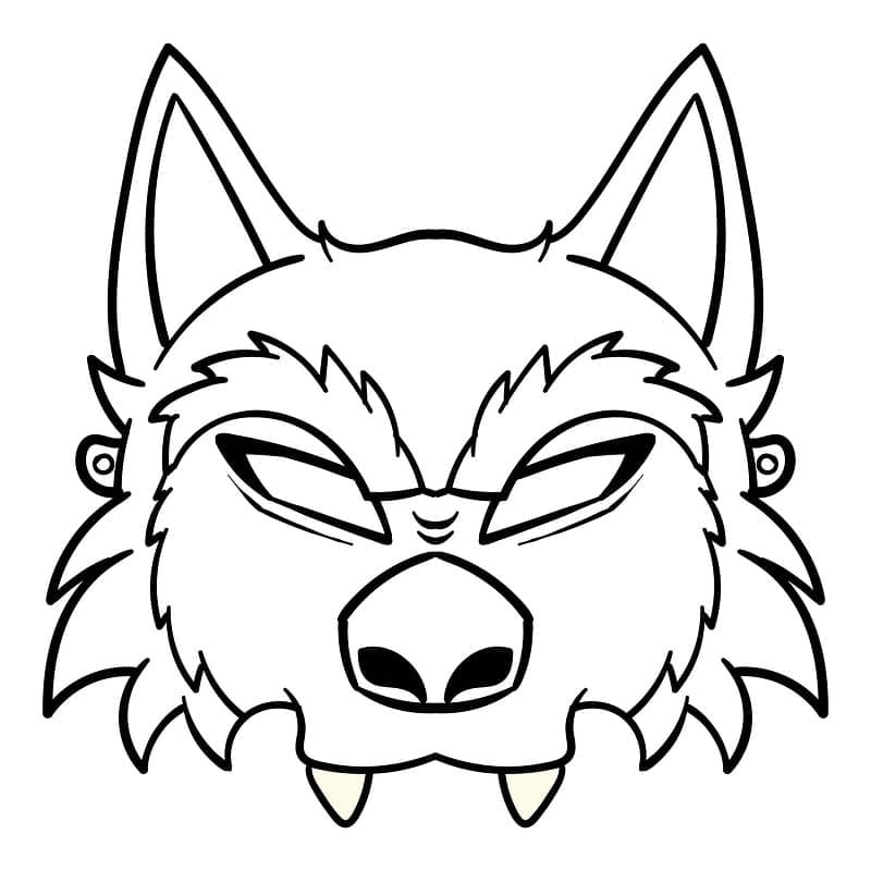 Coloriage gratuit Masque Halloween #216441 de la collection Fêtes et Célébrations à imprimer