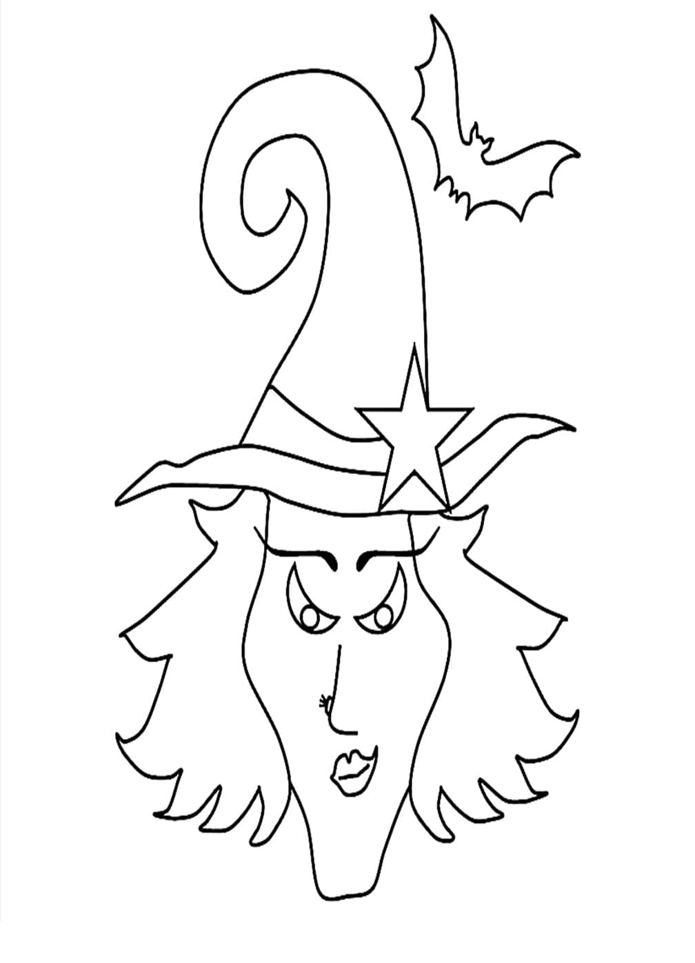 Coloriage gratuit Masque Halloween #216443 de la collection Fêtes et Célébrations à imprimer