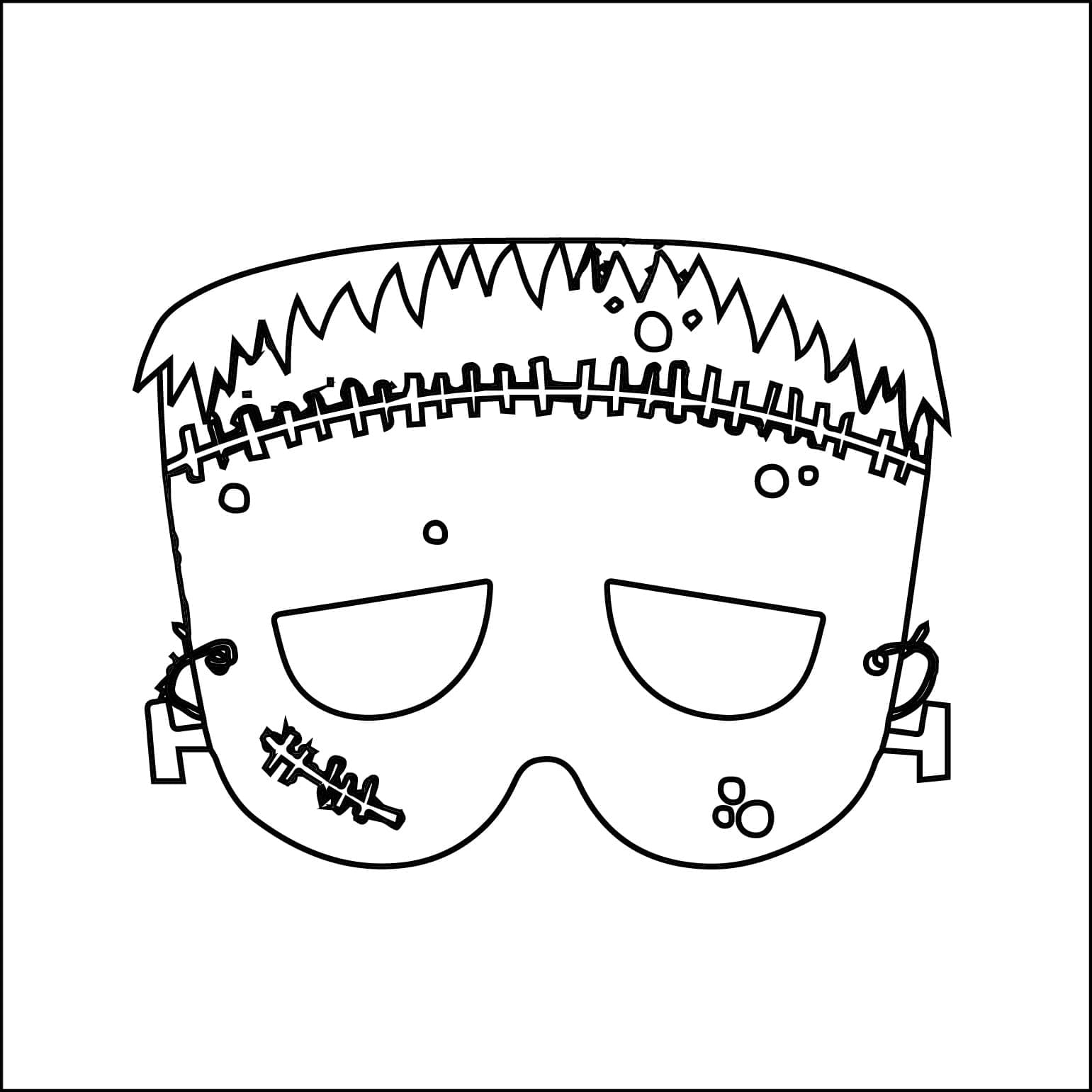 Coloriage gratuit Masque Halloween #216446 de la collection Fêtes et Célébrations à imprimer
