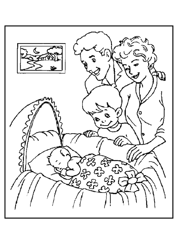 Coloriage gratuit Naissance #55550 de la collection Fêtes et Célébrations à imprimer