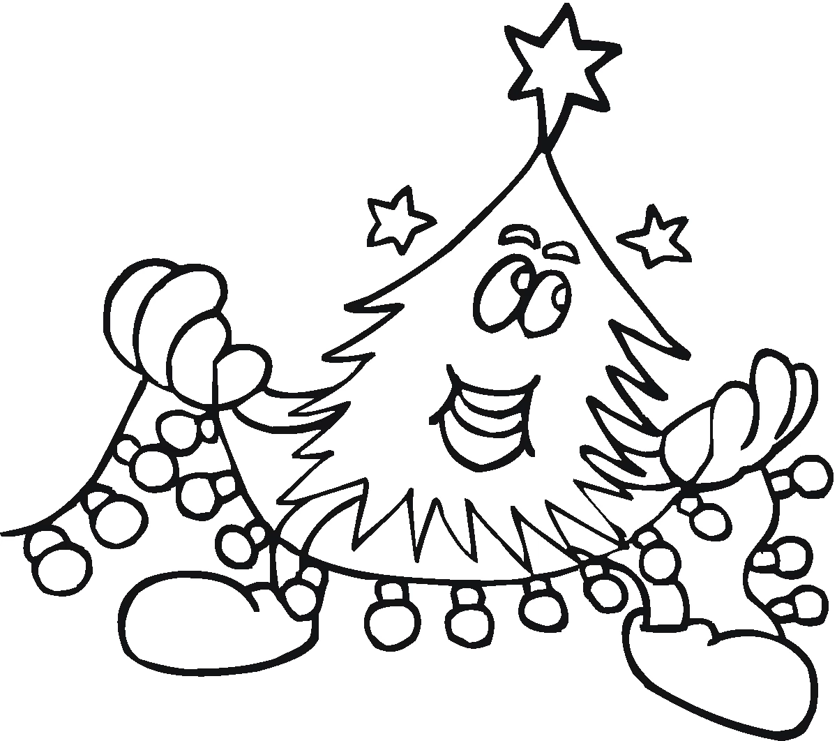 Dessin à colorier Noël #54782 issu de la collection Fêtes et Célébrations, prêt à imprimer