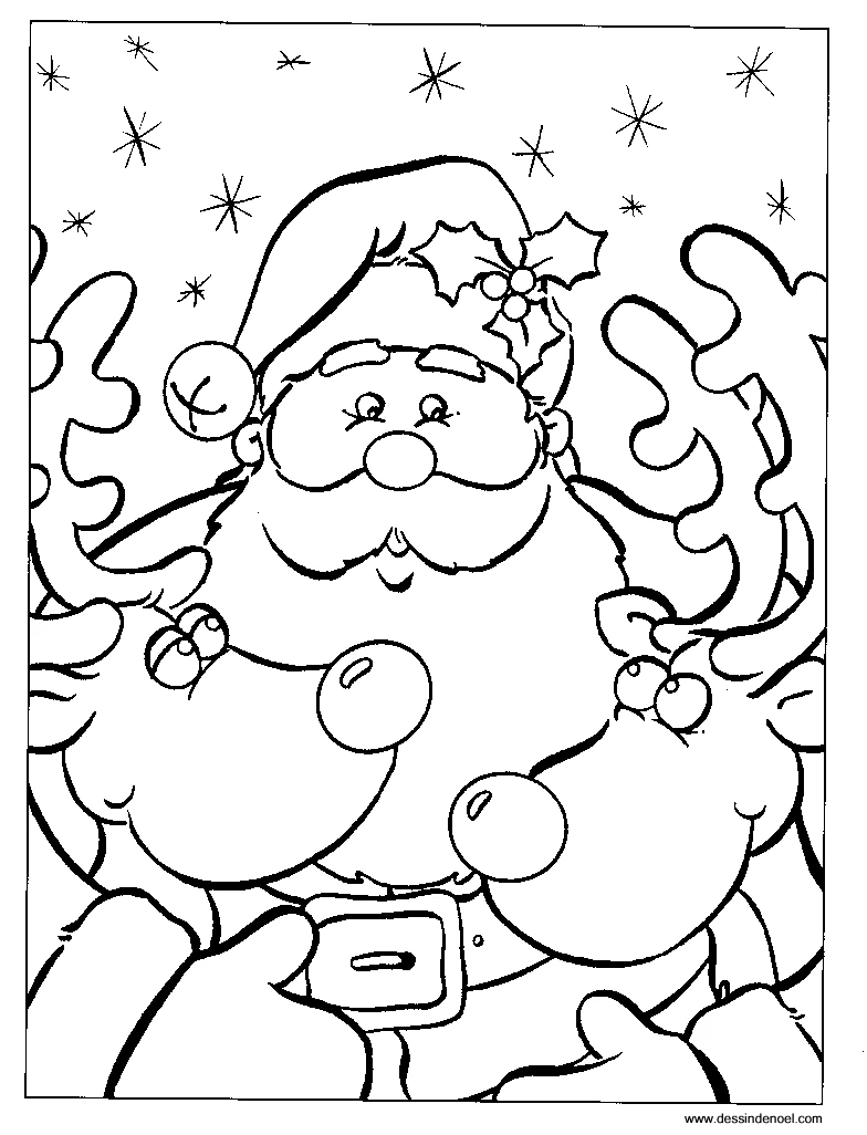 Coloriage imprimable Noël #55082 de la collection Fêtes et Célébrations à colorier aux crayons