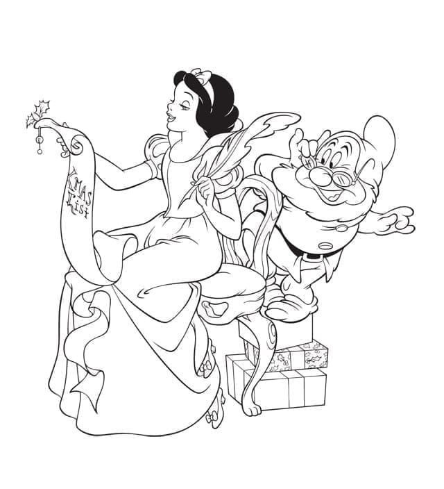 Coloriage gratuit Noël Disney #205026 de la collection Fêtes et Célébrations à imprimer