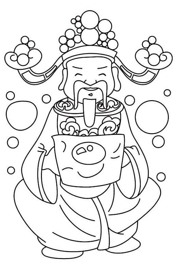 Coloriage gratuit Nouvel An Chinois #221771 de la collection Fêtes et Célébrations à imprimer
