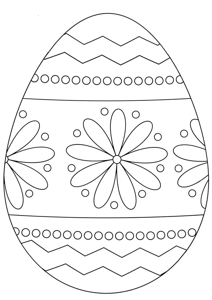 Coloriage gratuit Oeuf de Pâques #176836 de la collection Fêtes et Célébrations à imprimer