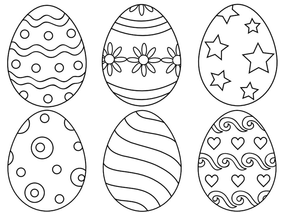 Coloriage gratuit Oeuf de Pâques #176852 de la collection Fêtes et Célébrations à imprimer