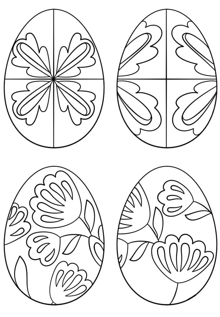 Coloriage gratuit Oeuf de Pâques #176854 de la collection Fêtes et Célébrations à imprimer