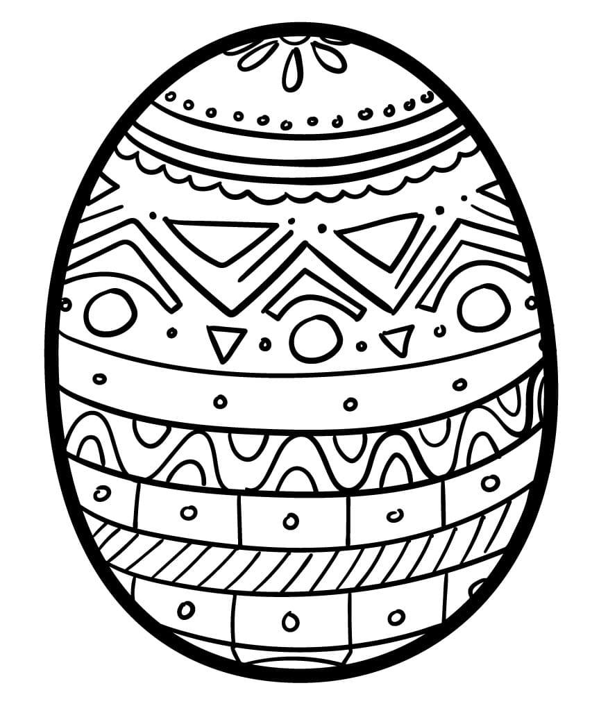 Coloriage gratuit Oeuf de Pâques #216048 de la collection Fêtes et Célébrations à imprimer