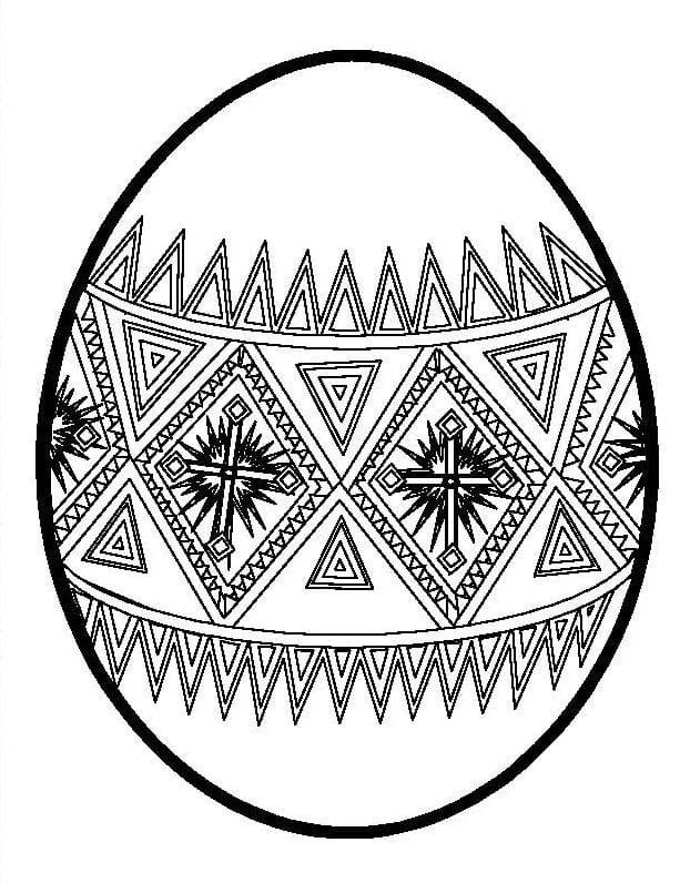 Coloriage gratuit Oeuf de Pâques #216054 de la collection Fêtes et Célébrations à imprimer