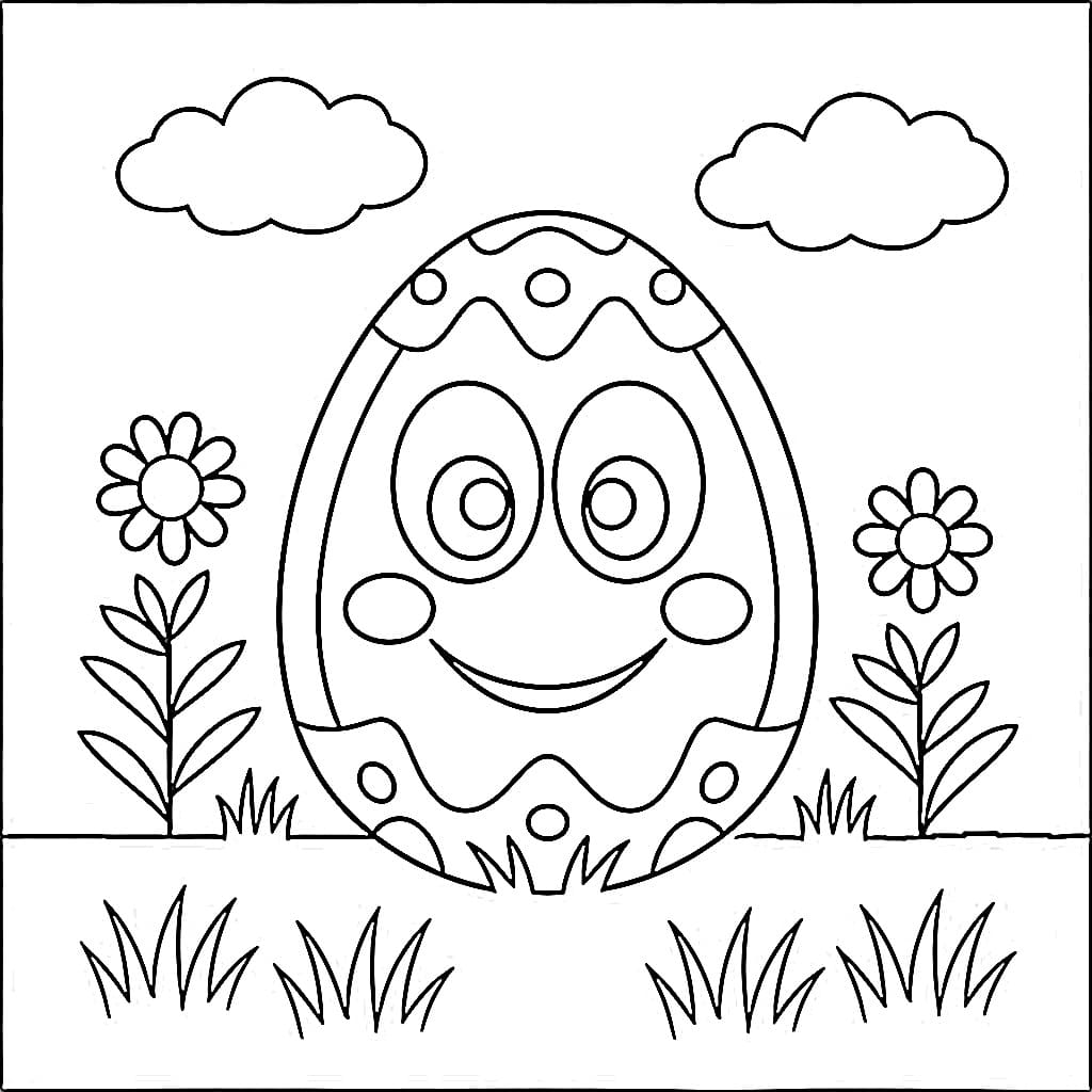 Coloriage gratuit Oeuf de Pâques #216061 de la collection Fêtes et Célébrations à imprimer