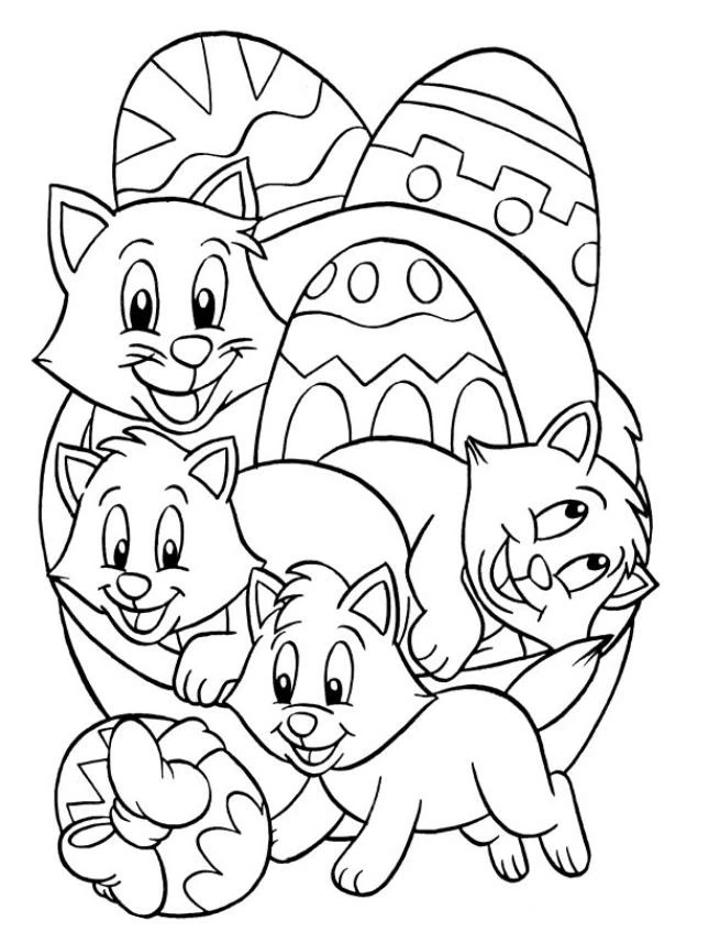 Dessin Pâques #54381 à colorier de la série Fêtes et Célébrations, gratuit à télécharger et imprimer