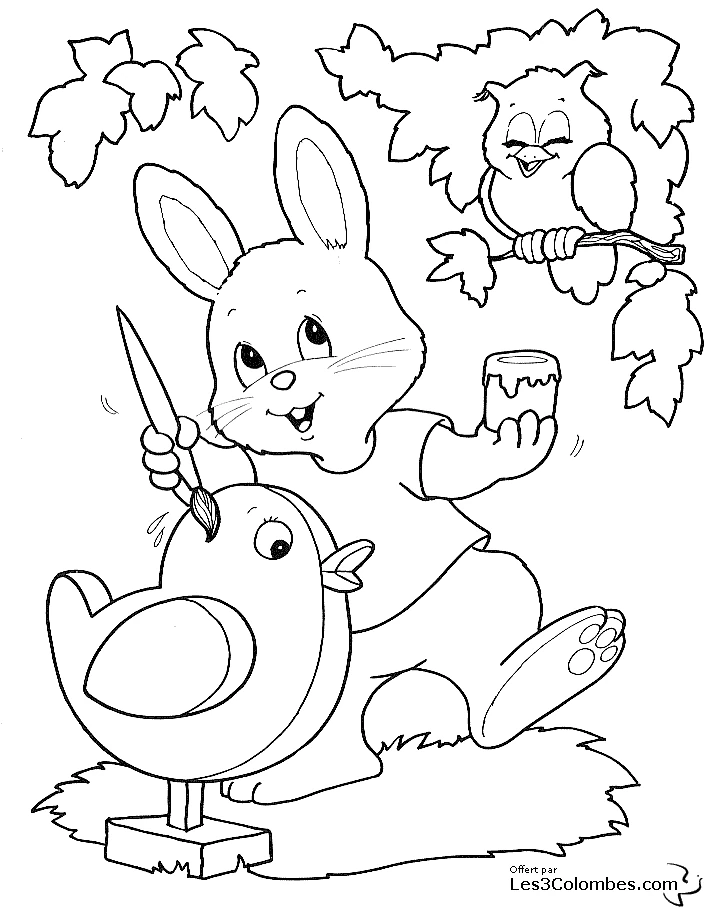 Coloriage gratuit Pâques #54411 de la collection Fêtes et Célébrations à imprimer