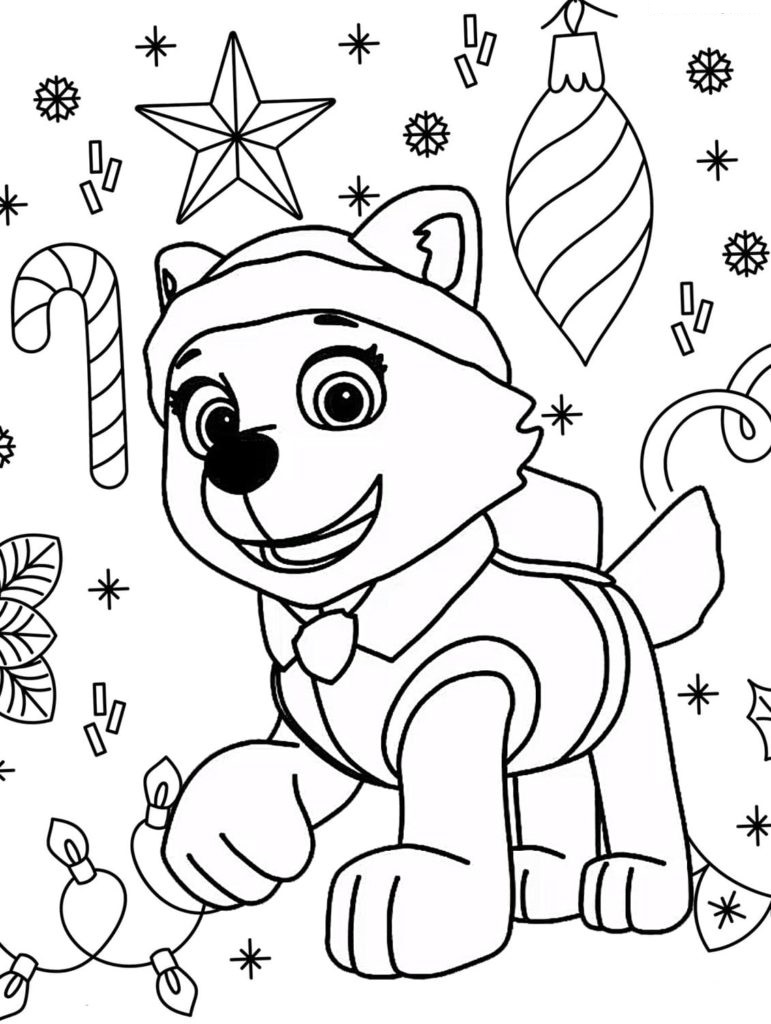 Coloriage gratuit Pat Patrouille Noël #204273 de la collection Fêtes et Célébrations à imprimer Coloriage gratuit Pat Patrouille Noël #204273 de la collection Fêtes et Célébrations à imprimer