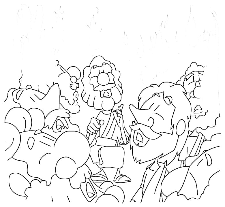 Illustration au trait Pentecôte #181350 de la collection Fêtes et Célébrations à colorier gratuitement