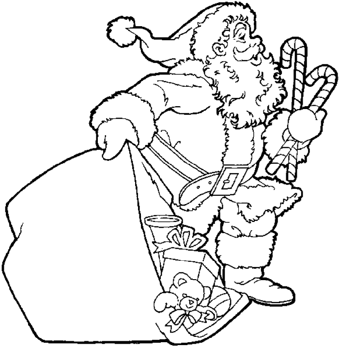Coloriage à imprimer Père Noël #104662 de la série Fêtes et Célébrations, gratuit pour enfants et adultes