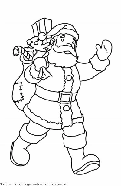 Page de coloriage Père Noël #104725, collection Fêtes et Célébrations, à imprimer et colorier